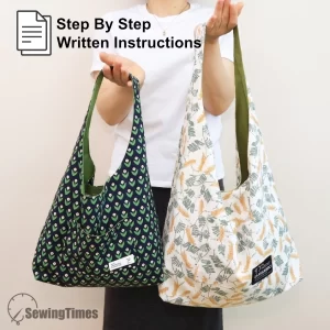 Easy Hobo Bag PDF Sewing Pattern (Instructions Optional)