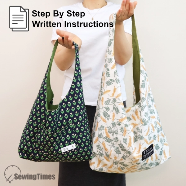 Easy Hobo Bag PDF Sewing Pattern (Instructions Optional)