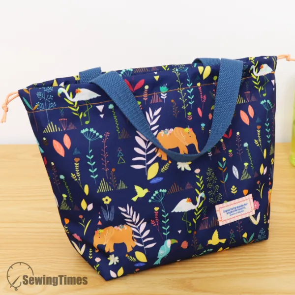 Waterproof Drawstring Lunch Bag PDF Sewing Pattern ST12029