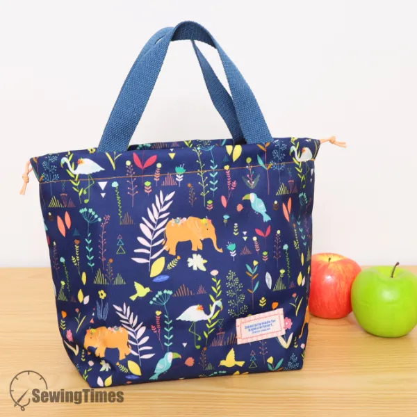 Waterproof Drawstring Lunch Bag PDF Sewing Pattern ST12029