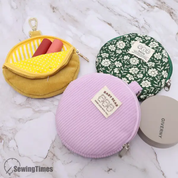 Clip-on Round Zipper Pouch PDF Sewing Pattern ST12629