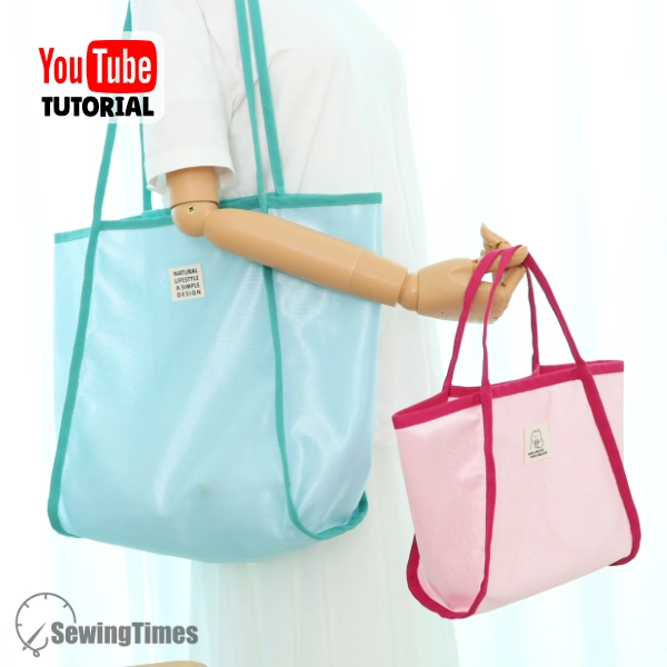 Unlined tote bag - 2 Sizes PDF Sewing Pattern ST12742