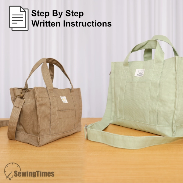 Wander Tote Bag - 2 Sizes PDF Pattern with Written Instructions STT0309