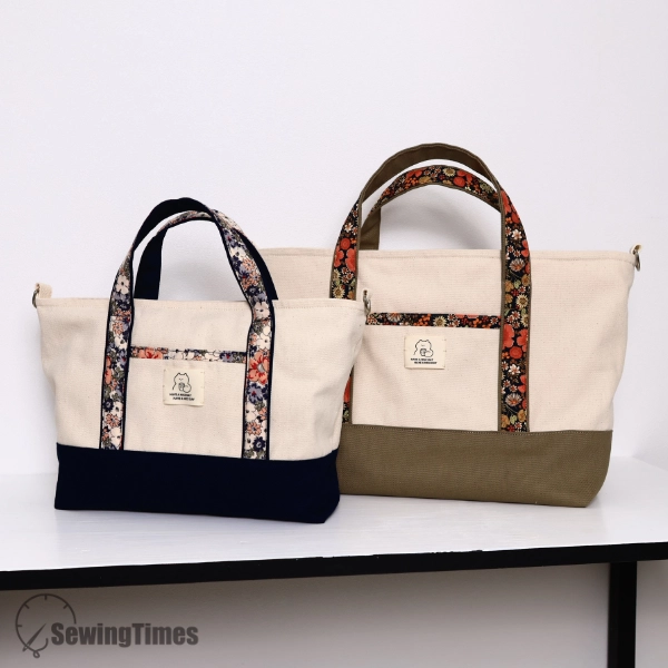 SereneToteBag_07 Serene Tote Bag_2 Sizes PDF Pattern with Written Instructions STT0909