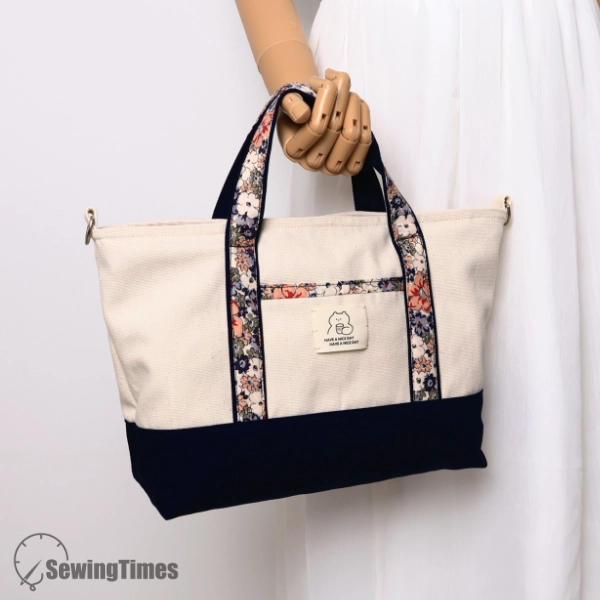 SereneToteBag_08 Serene Tote Bag_2 Sizes PDF Pattern with Written Instructions STT0909